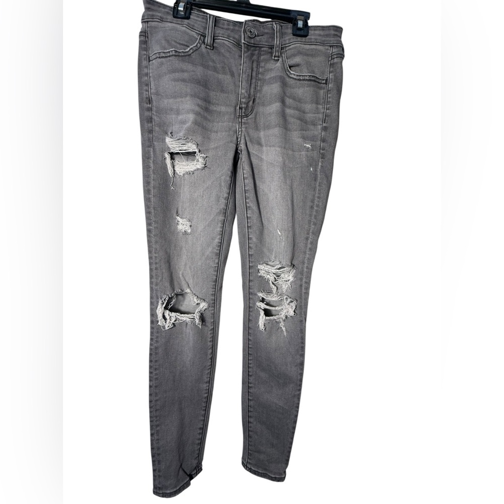 American Eagle Dark Distressed Denim Jegging Jeans‎